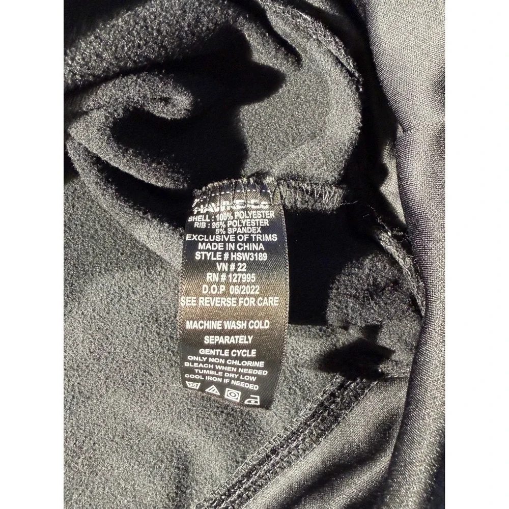 Hawke & Co Performance Golf Mens Large Black Quarter Zip Pullover Fleece HSW3189